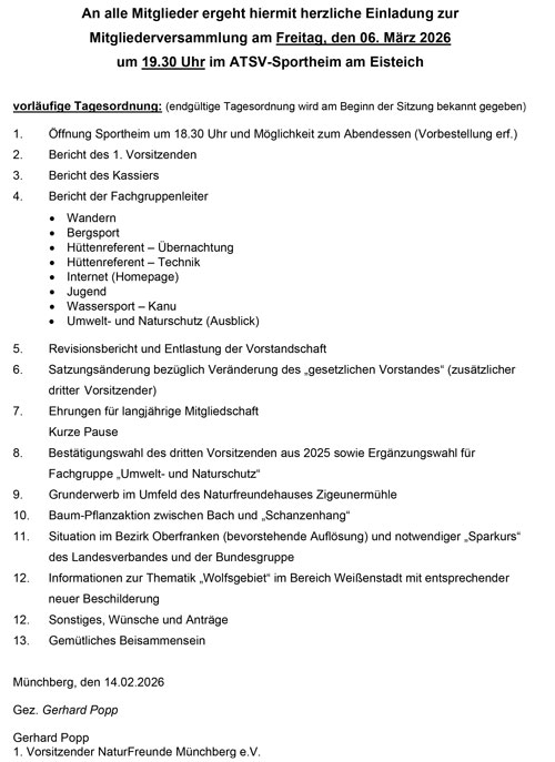 Microsoft Word - 2026-02-08, Einladung u. vorläufige Tagesordnung zur Mitgliederversammlung am Freitag, 06. März 2026